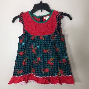 Matilda Jane Boughs Of Holly Tunic Top size 12